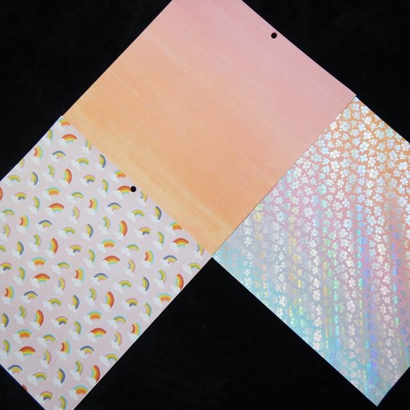 12x12 Scrapbook Paper 24 Cardstock Pride Rainbow LGBT Happy Day Hearts Flag June - Picture 6 of 10